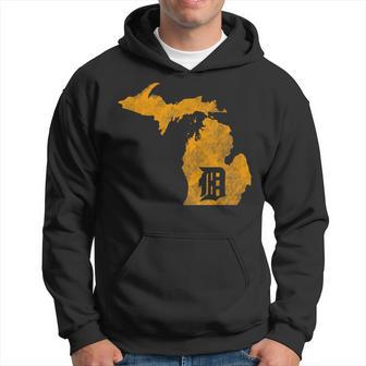 Detroit Michigan Motor City Midwest D Mitten Hoodie - Monsterry AU