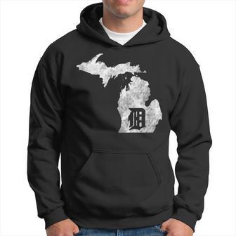 Detroit Michigan Motor City Midwest D Mitten Hoodie - Monsterry UK