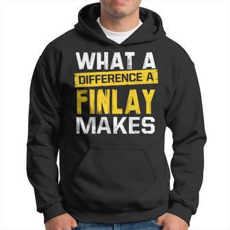 What A Difference A Finlay Makes Name Finlay Hoodie - Seseable