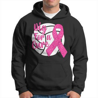 Dig For A Cure Breast Cancer Awareness Volleyball Pink Out Hoodie - Monsterry DE