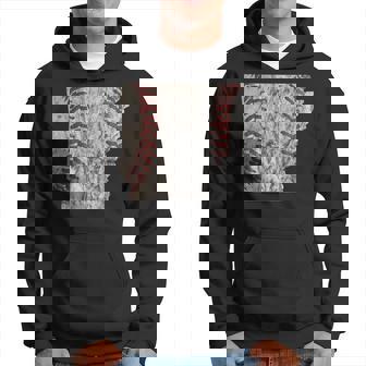 Distressed Arkansas Baseball Laces Distressed Hoodie - Monsterry
