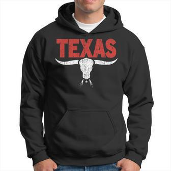 Distressed Texas Angry Longhorn Bull Hoodie - Monsterry