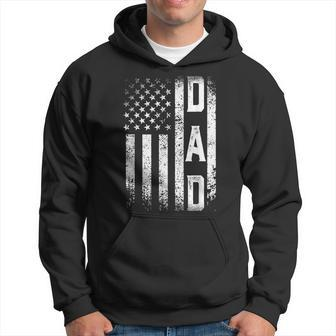 Distressed Usa Flag Dad 4Th Of July Father's Day Hoodie - Monsterry