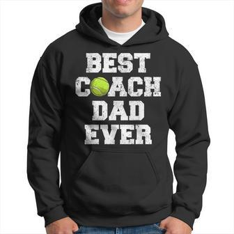 Distressed Vintage Best Tennis Coach Dad Father's Day Hoodie - Monsterry