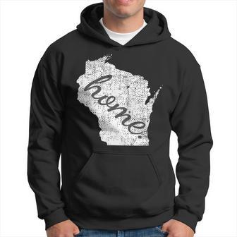 Distressed Wisconsin State Home Hoodie - Monsterry