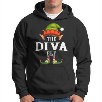 Diva Elf Group Christmas Pajama Party Hoodie - Thegiftio UK