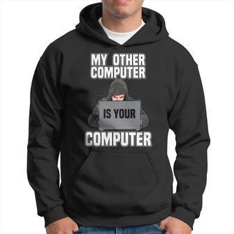 Divertido Mi Otra Computadora Es Tu Pro Hacker Manga Larga Sudadera - Regaloses