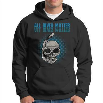 All Dives Matter A Scuba Diver Skull Retro Vintage Hoodie - Monsterry DE