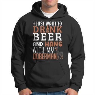 Doberman Dad Father's Day Pinscher Dog Beer Hoodie - Monsterry CA