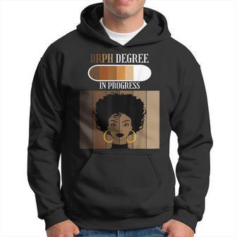 Doctor Of Public Health Drph Degree In Progress Black Afro Hoodie - Monsterry