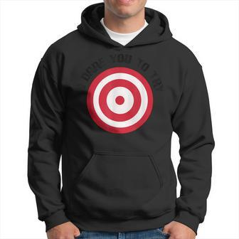 Dodgeball Dare Target On Chest Hoodie - Monsterry