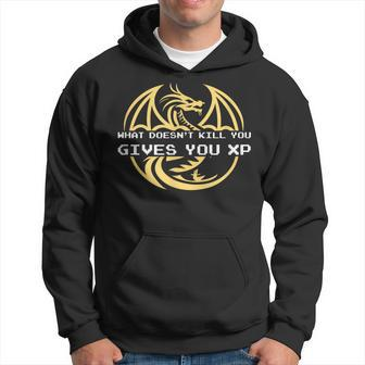 What Doesn't Kill You Gives You Xp Video Game Dragon Gamer Hoodie - Monsterry UK