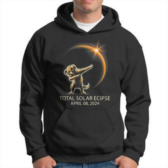 Dog Dabbing Sunglasses Total Solar Eclipse April 08 2024 Hoodie - Seseable