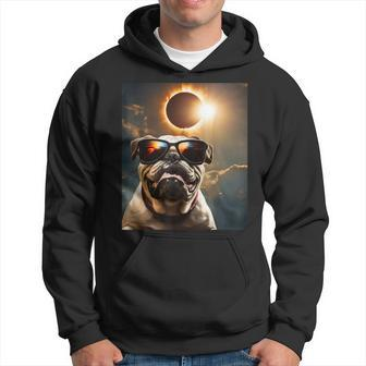 Dog Taking A Selfie With Solar 2024 Eclipse Wearing Glasses Hoodie - Monsterry DE