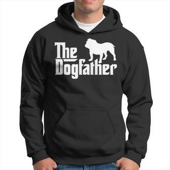The Dogfather Bulldog Men's English Bulldog Dad Hoodie | Mazezy