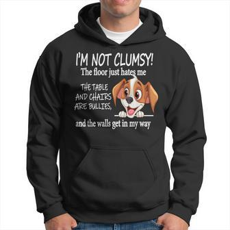 Dogs I'm Not Clumsy The Floor Just Hates Me The Table Hoodie - Thegiftio UK