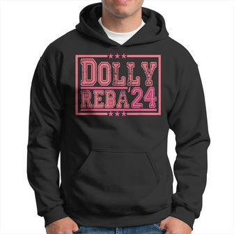 Dolly And Reba For President Pink Hoodie | Mazezy