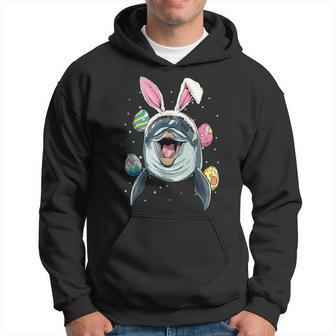 Dolphin Easter Bunny Egg Hunting Whale Dolphin Lover Hoodie - Monsterry