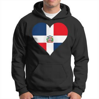 Dominican Republic Flag Heart Dominican Republic Hoodie - Monsterry