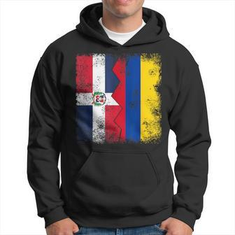 Dominican Republic Roots Half Colombian Flag Colombia Hoodie - Monsterry AU