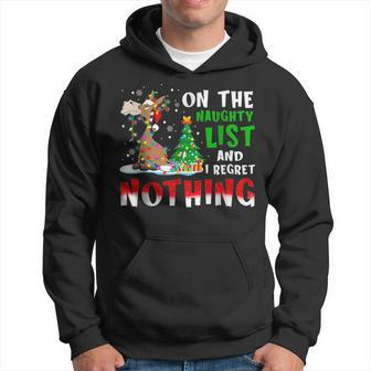 Donkey Christmas On The Naughty List And I Regret Nothing Hoodie - Monsterry UK