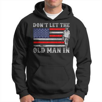 Don't Let The Old Man In Vintage American Flag Hoodie - Monsterry