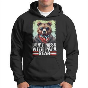 Don't Mess With Papa Bear Sunglasses Papa Bear Father's Day Hoodie - Monsterry DE