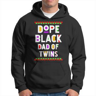 Dope Black Dad Of Twins African American Black History Month Hoodie - Monsterry