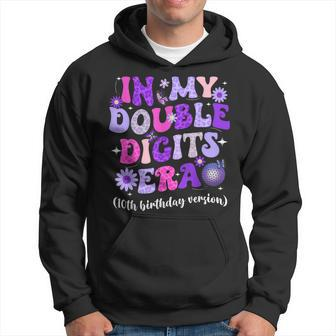 In My Double Digits Era Retro 10 Year Old 10Th Birthday Girl Hoodie | Mazezy