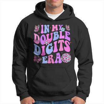 In My Double Digits Era Retro 10 Year Old 10Th Birthday Girl Hoodie - Seseable