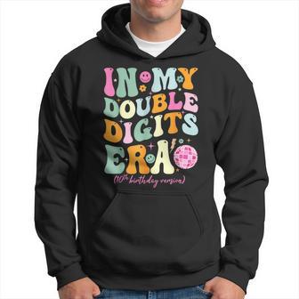 In My Double Digits Era Retro 10 Year Old Birthday Hoodie - Thegiftio UK