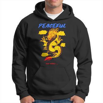 Dragon Peaceful Not Today Hoodie - Thegiftio UK