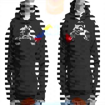 Drapeau Venezuela France Coeur Français Vénézuélien Sweat à capuche - Cadeauxyz