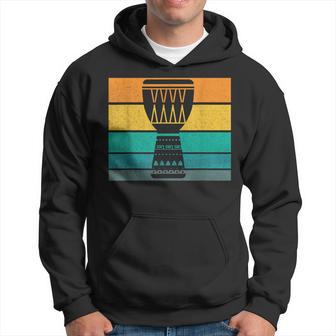 Drummer Retro African Drum Drumming Djembe Player Djembe Hoodie - Monsterry