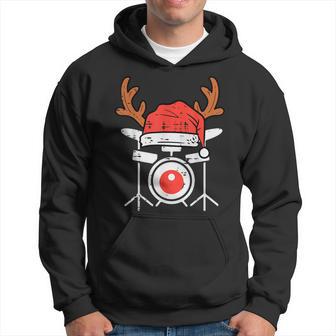 Drums Christmas Music Instrument Band Drummer Rock Xmas Hoodie - Monsterry DE