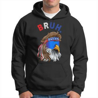 Eagle Mullet Sunglasses Bruh 4Th Of July Usa American Flag Hoodie - Monsterry