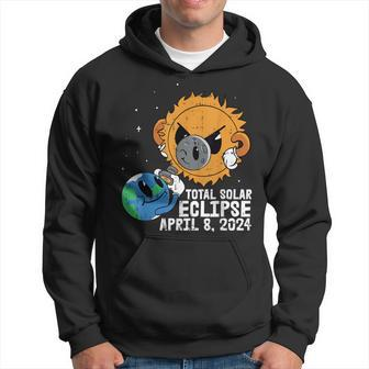 Earth Moon Sun Total Solar Eclipse April 8 2024 Totality Hoodie | Mazezy