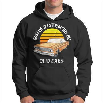 Easily Distracted By Old Cars Classic Car Lover Sunset Hoodie - Monsterry AU