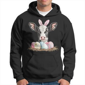 Easter Day Cow Easter Cow Easter Egg Hoodie - Seseable