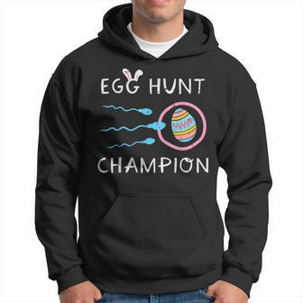 Easter Egg Hunt Champion Sperm Pregnancy Announce Dad Men Hoodie - Seseable