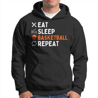 Eat Sleep Basketball Repeat Basketball Hoodie - Seseable