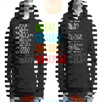 Eat Sleep Code Repeat Programmers Hoodie - Thegiftio UK