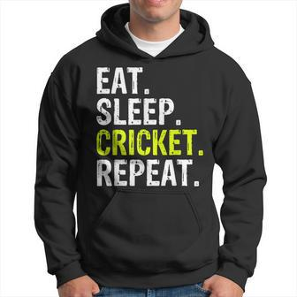 Eat Sleep Cricket Repeat Sports Hoodie - Thegiftio UK
