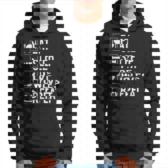 Eat Sleep Love Wolfves Repeat Hoodie | Mazezy