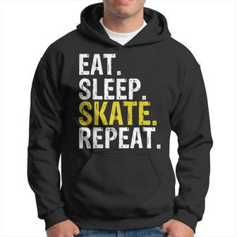 Eat Sleep Skate Repeat Ice Skating Hoodie - Thegiftio UK