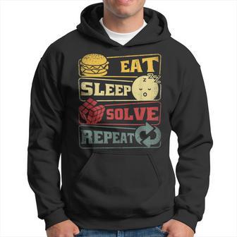 Eat Sleep Solve Repeat Rubik Cube Hoodie - Thegiftio UK