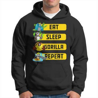 Eat Sleep Tag Repeat Gorilla Vr Gamer Gorilla Monke Tag Hoodie - Seseable