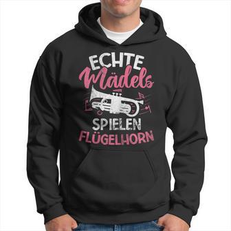 Echte Mäds Spielen Flugelhorn Horn Flugelhorn Hoodie - Seseable