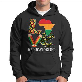 Educator Love Map African American Black History Month Hoodie - Monsterry