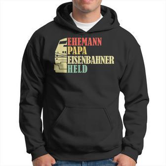 Ehemann Papa Eisenbahner Heldater Kapuzenpullover - Geschenkecke